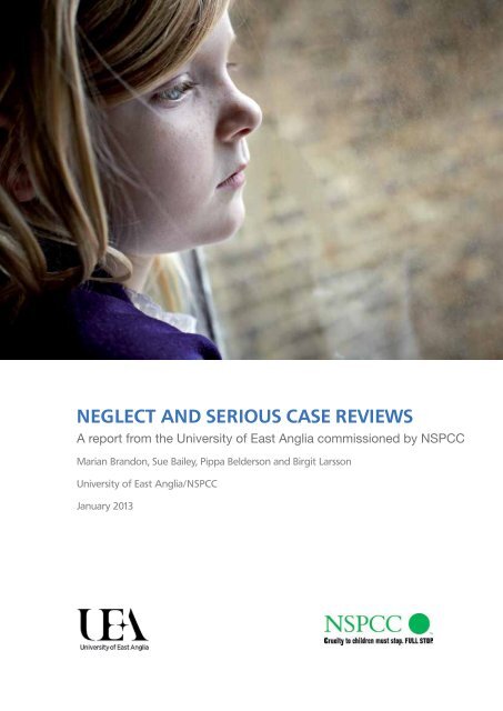 Neglect and serious case reviews (PDF, 735KB) - nspcc