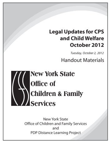 Materials - New York State Office of Children and Family Services