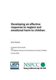 Developing an effective response to neglect and emotional ... - nspcc