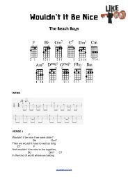 The Beach Boys – Wouldn't It Be Nice - Ukulele Hunt