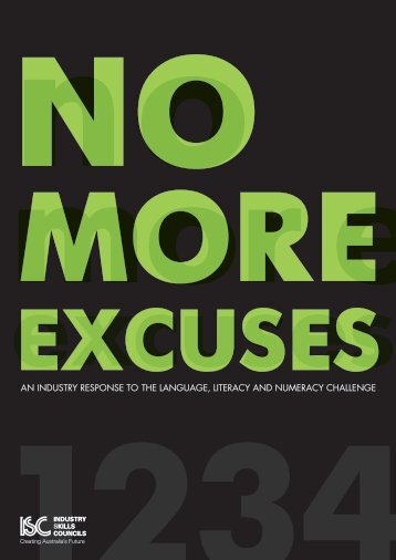 No More Excuses - Isc Industry, Skills, Councils