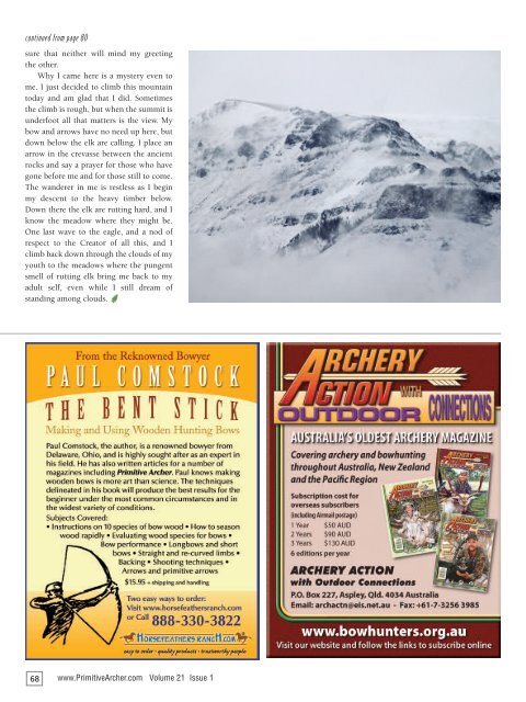 In This Issue: plus: - Primitive Archer Online