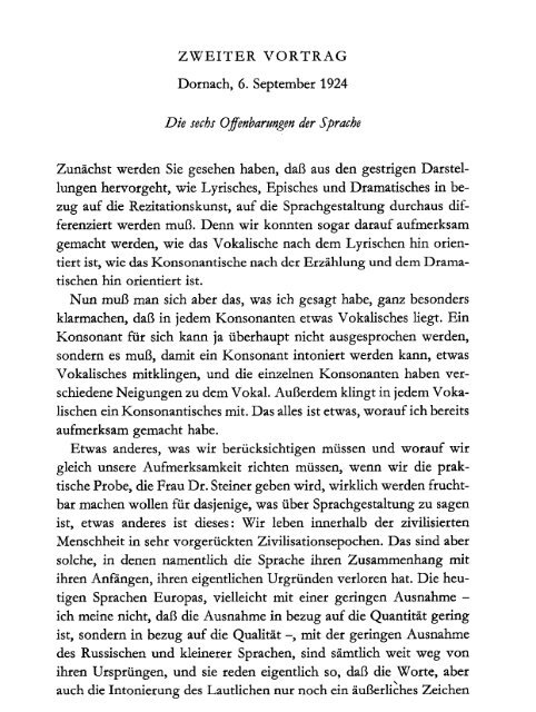 RUDOLF STEINER GESAMTAUSGABE VORTRÄGE