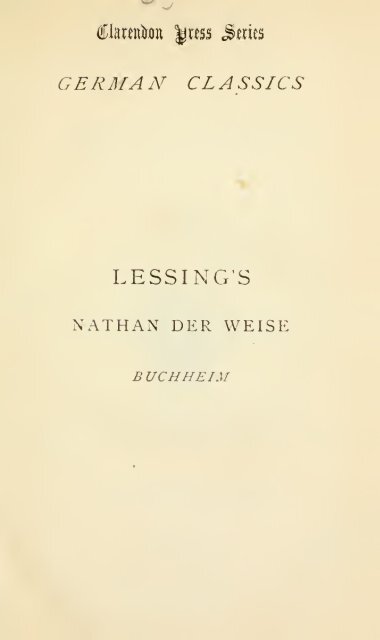 nathan der weise a dramatic poem edited with english notes etc