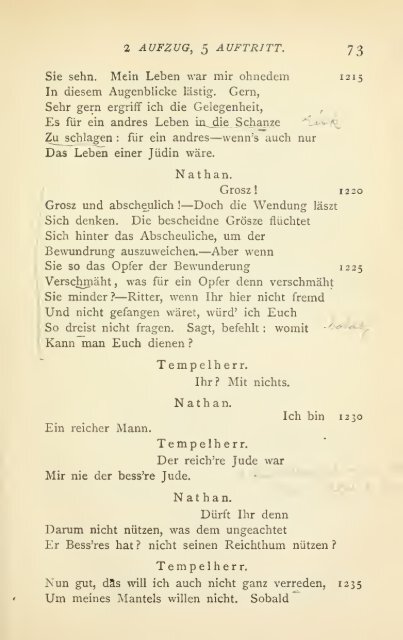 2 Aufzug 5 Auftritt Nathan Der Weise 2 AUFZUG, 5 AUFTRITT. 73