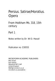 Pub. No. C00555 : Persius. Satire/Horatius. Opera ... - Microform