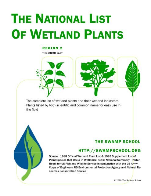 Wetland Plant Guide Region 2 - The Swamp School