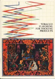 tobacco flavoring for smoking products - Leffingwell & Associates