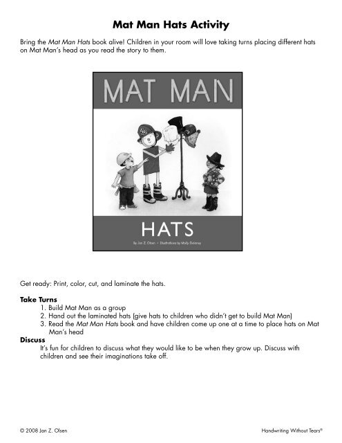 man with hats book