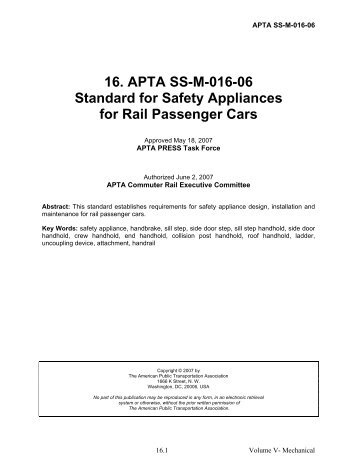 APTA SS-M-016-06 Standard for Safety - American Public ...