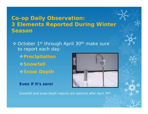 Coop Observer Winter Weather Observation Training Slide ... - NOAA