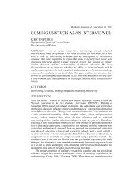 coming unstuck as an interviewer - Research Commons - The ...