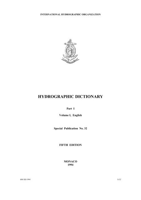 Hydrographic Dictionary Iho