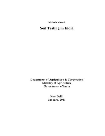 Methods Manual Soil Testing In India - Department of Agriculture ...