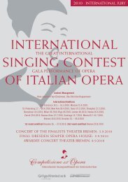 InternatIonal SIngIng ConteSt of ItalIan opera - Radio Swiss Classic