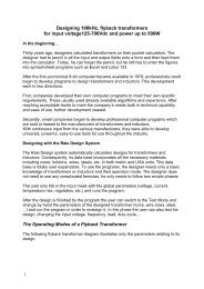 Designing 100kHz, flyback transformers for input ... - Rale Engineering