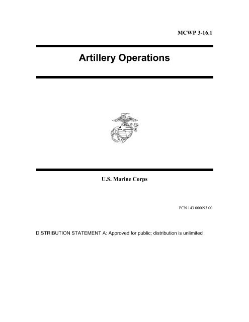 MCWP 3-16.1 Artillery Operations.pdf - Marine Corps Community ...