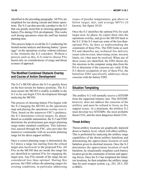 MCWP 3-16.1 Artillery Operations.pdf - Marine Corps Community ...