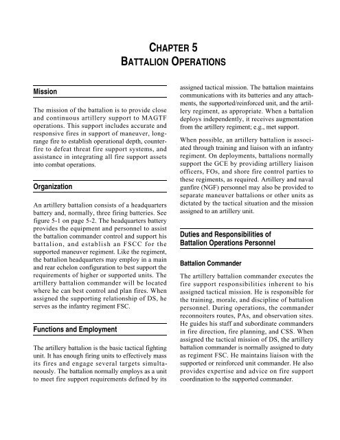 MCWP 3-16.1 Artillery Operations.pdf - Marine Corps Community ...