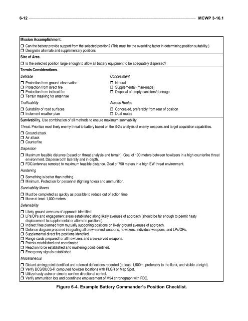 MCWP 3-16.1 Artillery Operations.pdf - Marine Corps Community ...