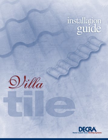 Villa Tile Installation Guide - Decra