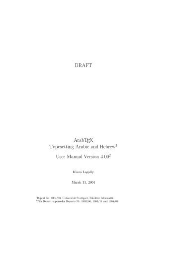 DRAFT ArabTEX Typesetting Arabic and Hebrew1 User Manual ...