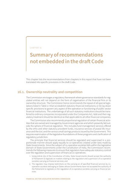 Government of India Volume I: Analysis and Recommendations