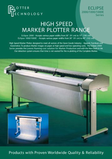 high speed marker plotter range - Achieva Apparel Solutions