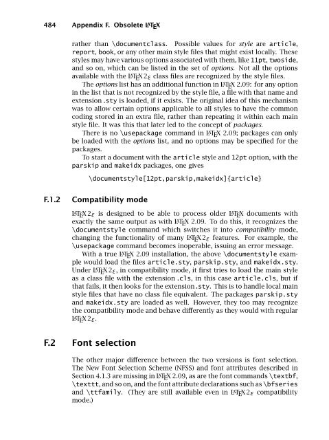484 Appendix F. Obsolete