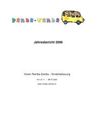 Jahresbericht 2006 - Verein Ramba-Zamba, Uster
