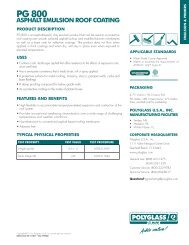 pg 800 asphalt emulsion roof coating - Polyglass