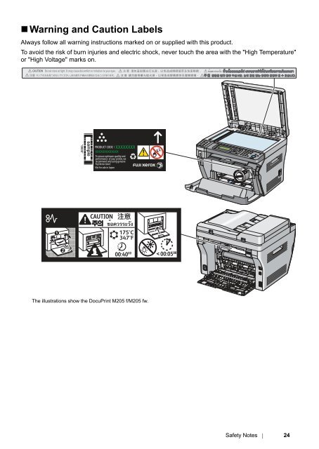 DocuPrint M205 b/M205 f/M205 fw User Guide - Fuji Xerox Printers