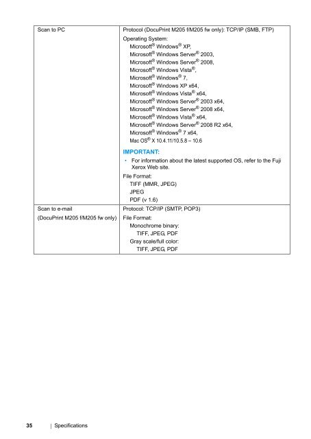 DocuPrint M205 b/M205 f/M205 fw User Guide - Fuji Xerox Printers