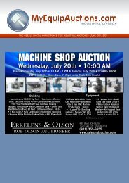 machine Shop AUCTION - MyEquipAuctions.com