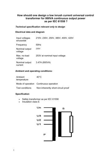 How should one design a low inrush current universal control ...