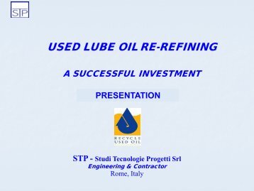 The used lube oil - Aidic