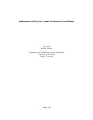 Performance of Recycled Asphalt Pavement in Gravel Roads (MPC ...