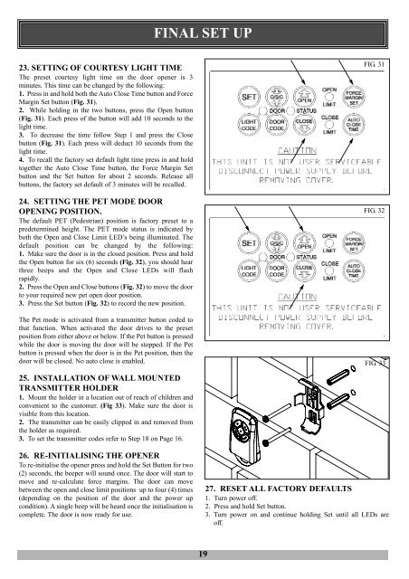 P E Beam And Auto Close