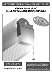 Gdo 2v6 Securalift Manual National Garage Doors And Openers