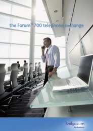 the Forum™ 700 telephone exchange - e-Services - Belgacom