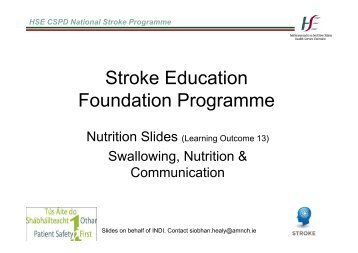 Stroke Education Foundation Programme - Health Service Executive