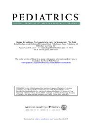 Human Recombinant Erythropoietin in Asphyxia Neonatorum: Pilot ...