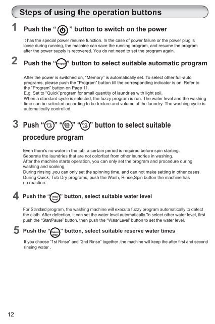 User's Manual Fully Automatic Washing Machine