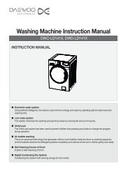 Washing Machine Instruction Manual - Castel Daewoo