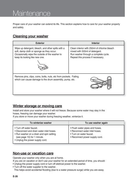 Washing Machine Instruction Manual - Castel Daewoo