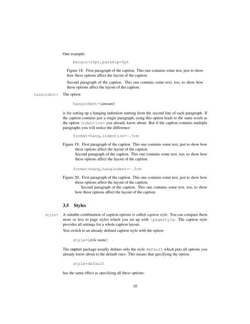 Typesetting captions with the caption package - Departamento de ...