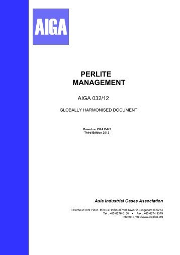 Perlite Management (Harmonised publication) - AIGA