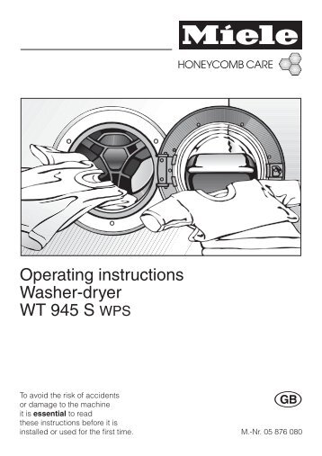 Operating instructions Washer-dryer WT 945 S WPS - Miele
