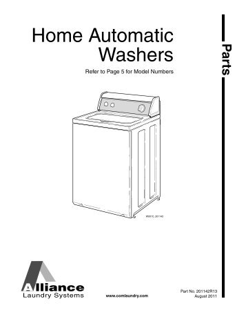 Home Automatic Washer Parts Manual - PWS Laundry Parts