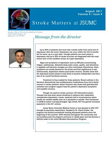 Stroke Matters at JSUMC - Jersey Shore University Medical Center ...